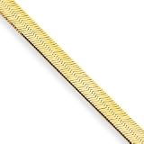 14k 5.5mm Silky Herringbone Chain Necklace - 18 Inch
