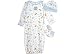 Gerber Organic Gown Starter Set- Jungle Pals BLUE 0 - 6 Months