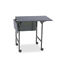 Safco Machine Stand with Drop Leaves, Black