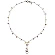 14K White Gold Thai Sapphire Briolette Necklace