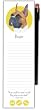 Wellspring Magnetic Refrigerator Note Pad with Pencil, Dog Breeds, Boxer