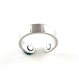 SILVER SOLID COPPER MAGNETIC RING FINGER 6MM RINGS NATURAL PAIN THERAPY by Games & Gadgets