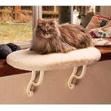 K&H Kitty Sill Window Perch beige-color 14 length x 24 width faux lambskin