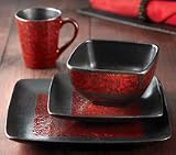31duINX7OaL. SL160  American Atelier Yardley Red 16 Piece Dinnerware Set