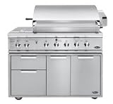 DCS BGB48-BQR-N 48-Inch Natural Gas Traditional Grill with Integrated Side Burner - Brushed Stainless Steel