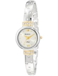 Armitron Womens 75/4091SVTT Swarovski Crystal Accented Two-Tone Bangle Watch
