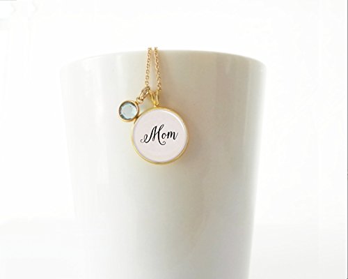 Mom New Mom Mother's Day Mom Necklace Gift 14K Gold Filled Necklace and Chain with Birthstone