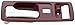 Dorman - HELP 92598 Interior Door Handle Front Left With Power Lock Chrome/Red
