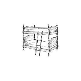 Traditional Bunk Bed Plan (Woodworking Project Paper Plan)