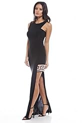 Sexy Sophisticated Elastane/Polyester General Print Asymmetric Little Black Dress/Maxi Dress 