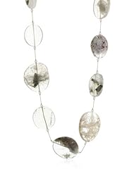 Margo Morrison New York Large Flat Mixed Rutilated Quartz Toggle Necklace, 35"