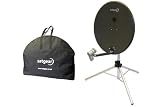 Satgear Portable 78cm Twin Channel Satellite Kit for SKY+ and FREESAT+ with Dark Grey Dish - Ideal for European Caravan holiday, France, North Spain, Northwest Italy
