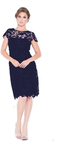 Lace Mother of the Bride formal gown NX5064-DARK NAVY-L