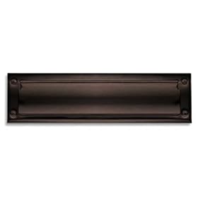 Baldwin 0014.112 Hinged Package Size Letter Box Plate, Venetian Bronze