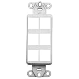 Leviton QuickPort Decora Insert - Modular insert - white - 6 ports
