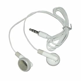 White 3.5mm Stereo EarBuds Earpice to listen your favorite tunes for Apple iPod Shuffle 1st Generation