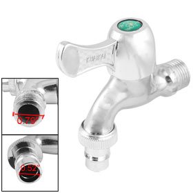 Kitchen Bathroom Basin Metal Water Faucet Tap Silver Tone