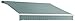 Awntech 12-Feet Galveston Semi-Cassette Left Motor with Remote Retractable Awning, 120-Inch Projection, Sage