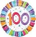 100th Birthday balloon - Prismatic Radiant 100th Birthday Flat 18" Foil balloon - 100