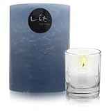 Lit by Stone Top Lighting Luminary ( 4 x 5 ) Cobalt Blue