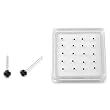 Sterling Silver Nose Studs with Black 1.8mm CZ Hand Set - Staight End - Set of 20 Pcs in a Case