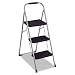 Cosco 11408PBLD1 - Three-Step Big Step Folding Step Stool, 200-lb, 17 3/4wx28dx45 5/8h,Platinum