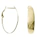 Jewelry : 18kt Gold over Sterling Silver Large Tapered Cless Sheet Hoop Earrings