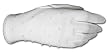 Matte Finish Stretch Cotton Shortie Gloves with Beads on Back and 2 Rows Across Cuff