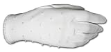 Matte Finish Stretch Cotton Shortie Gloves with Beads on Back and 2 Rows Across Cuff