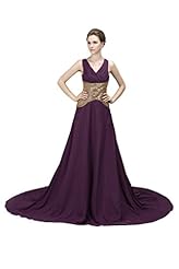 V-neck Backless Lace Prom Dress/Wedding Party Dress 