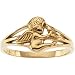 14K White Gold Angel Ring With Holy Spirit