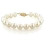 14k Yellow Gold  White Freshwater Cultured Pearl AA Grade 8.5-9mm Bracelet, 7.25"