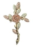 Black Hills Gold 10K Dakota Rose Cross Pendant