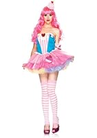 Leg Avenue 4 Piece Sugar And Spice Cupcake Dress With Arm Puffs And Frosting Headband