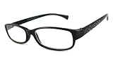 UrbanSpecs Readers Crystal Readers Reading Glasses - R4960 Crystal Black