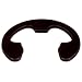 Carbon Steel E-Ring, 3/16" Shaft OD x 0.025" Thick x 0.39" OD, Oil Finish DIN 6799 (Pack of 100)