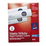 Avery 8293 Matte white ink jet labels, 1-1/2 round, full-bleed, 400 per pack
