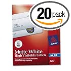 Click here to buy Avery 8293 Matte white ink jet labels, 1-1 2 round, full-bleed, 400 per pack by Avery.