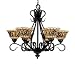 Tiffany Buckingham Six Light Chandelier in Vintage Antique