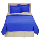 Rio Home Bedding Easy Care Microfiber Duvet Cover Set - Queen -Navy Blue