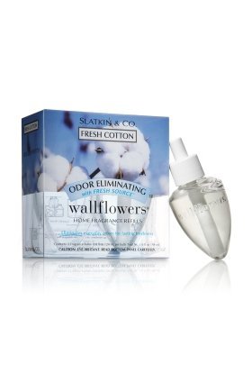 Bath and Body Works Slatkin & Co. FRESH COTTON Wallflower Refill X2