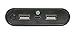 URGE Basics 12,000mAh Universal Dual Port Portable Backup Battery Charger with LED light Power Bank for Smartphones and Tablets (Black)