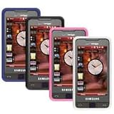 Samsung OEM 4 Pack Silicone Gel Skin for Samsung i910 Omnia - Black, Pink, Blue, & Clear Silicone Skins.