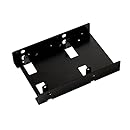 SilverStone Technology 3.5-Inch to 2 X 2.5-Inch Internal Hard Drive HDD / SSD Bay Converter, Black (SDP08B)