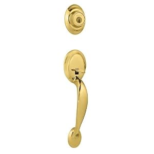Kwikset Keyed Entry Dakota Single Cylinder Handleset | Polished Brass