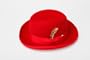 New Mens Red Godfather Style Homburg Fedora Hat - 100% Wool, Extremely Stylish, Very High Quality!