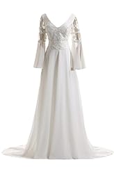 V-neck Vintage Chiffon  Dress