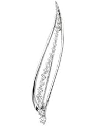 14K White Gold Diamond Journey Brooch - 1.50 Ct. -- LIFETIME WARRANTY
