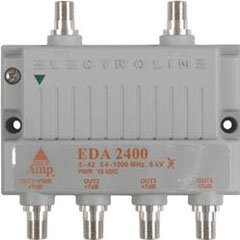 Electroline EDA-2400 4-Port Cable TV HDTV Signal Booster/Amplifier (Retail Package with 5-Year Warranty)