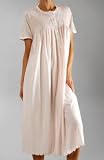 P-Jamas Ines Smocked Short Sleeve Nightgown (Ines)